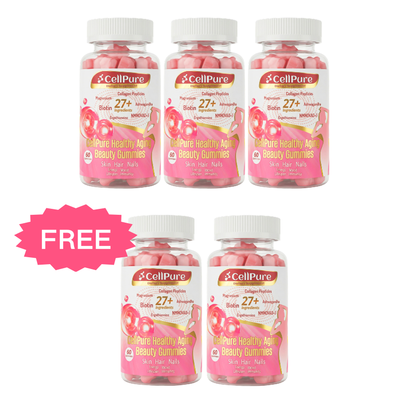 ⚡️CellPure® NMN Boitin Collagen Peptide Beauty Gummies for Women | Cellular Energy & Anti-Aging Support