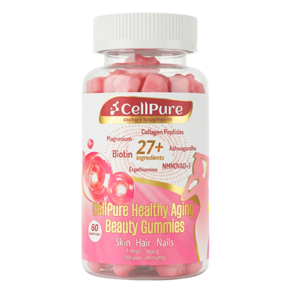 ⚡️CellPure® NMN Boitin Collagen Peptide Beauty Gummies for Women | Cellular Energy & Anti-Aging Support