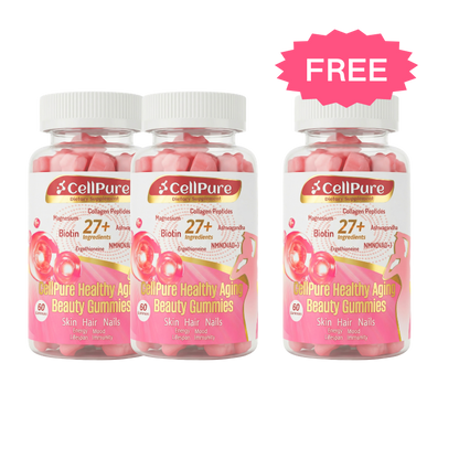 ⚡️CellPure® NMN Boitin Collagen Peptide Beauty Gummies for Women | Cellular Energy & Anti-Aging Support