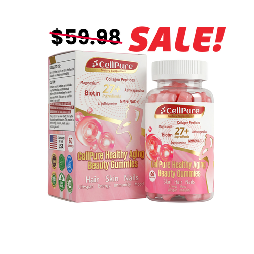 ⚡️CellPure® NMN Boitin Collagen Peptide Beauty Gummies for Women | Cellular Energy & Anti-Aging Support